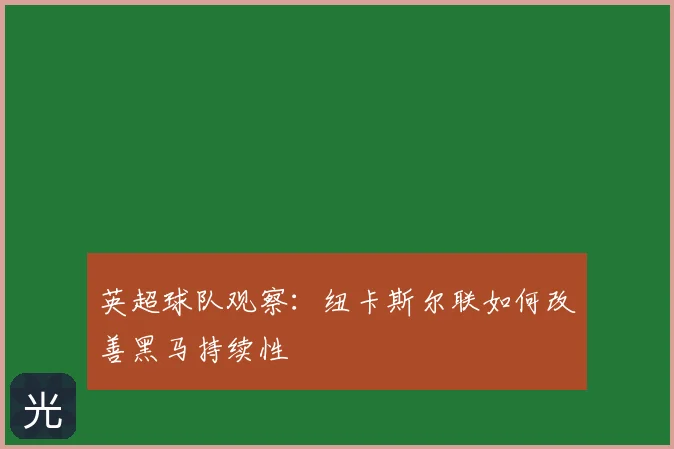 英超球队观察:纽卡斯尔联如何改善黑马持续性